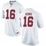 Youth Alabama Crimson Tide #16 Jayden George White Game NCAA College Football Jersey 2403WNVF0